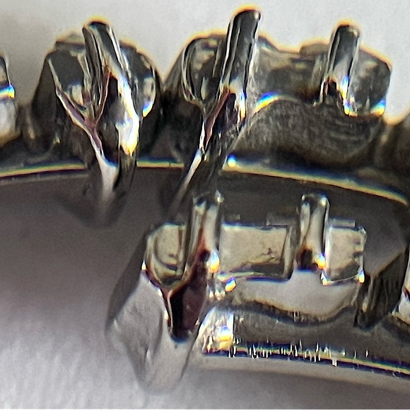 Vintage Gypsy Set Rhinestone Baguette Bypass Bracelet - Picture 6 of 9